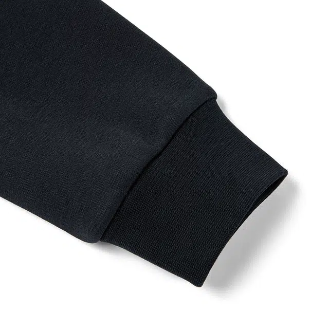 特步 纯色百搭加绒保暖卫衣 男款 正黑色