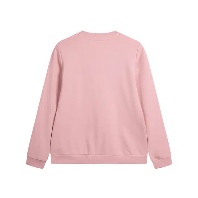 特步 宽松休闲保暖打底衫卫衣 男女同款 粉色