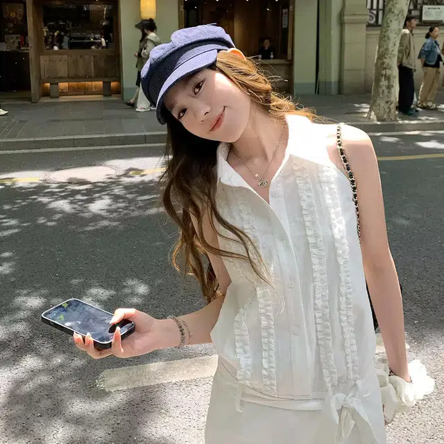 格子苔 通勤简约舒适时尚无袖连衣裙 女款