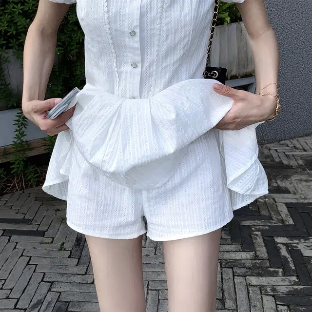 格子苔 学院风泡泡袖衬衫连衣裙女夏季气质收腰小个子甜美短裙裙装套装 女款