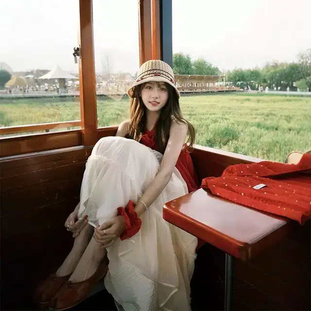格子苔 初夏搭配一整套旅游穿搭夏日出游拍照甜美小裙子裙装套装 女款