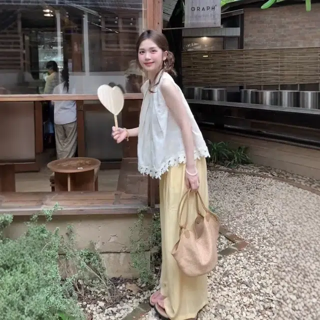 格子苔 山茶梨香夏季新中式气质马甲上衣裤子两件休闲套装 女款