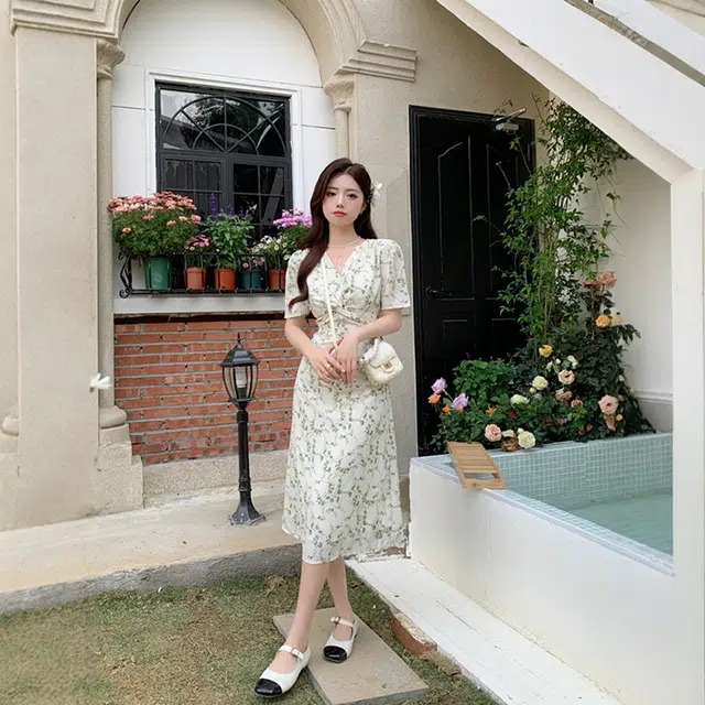 格子苔 舒适时尚简约通勤百搭短袖连衣裙 女款