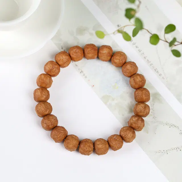 镯钰瑭 新中式国风国潮盘玩文玩绕指柔精致精品日常通勤小众复古文艺风汉服小清醒民族风平安#好运 猴头核桃 手串 男女同款情侣款