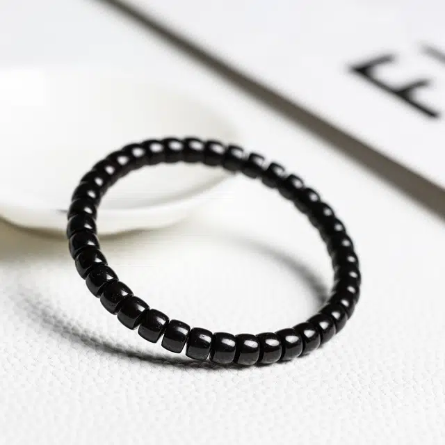 镯钰瑭 新中式 低调墨黑油润 简约 精致温婉 招财纳福诸事顺利 顺遂无忧盘玩 好运 椰蒂 手串 男女同款情侣款