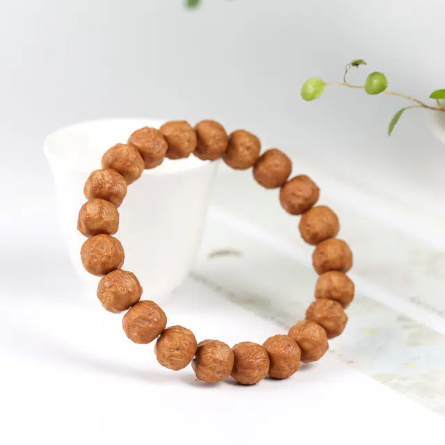 镯钰瑭 新中式国风国潮盘玩文玩绕指柔精致精品日常通勤小众复古文艺风汉服小清醒民族风平安#好运 猴头核桃 手串 男女同款情侣款