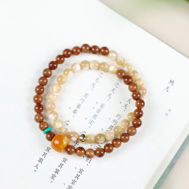 镯钰瑭 新中式文玩佛珠念珠绕指柔盘珠复古民族风轻奢高级感精致简约小众手饰#好运 库克 菩提类手串 男女同款情侣款