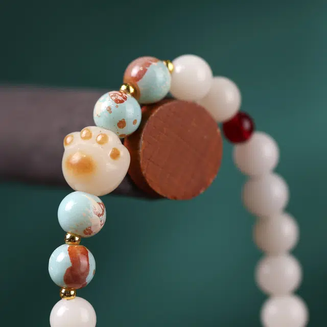 镯钰瑭 新中式国潮风有钱花招财纳福平安 盘玩文玩转运复古手饰 上岸诸事顺利#好运 菩提根 手串 男女同款情侣款