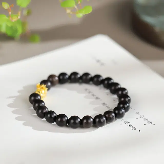 镯钰瑭 招财纳福吞金兽 貔貅 转运珠 国潮 送福国风 轻奢文艺 百搭 财运 佛珠 精致 优雅 盘玩百搭 素串#好运 黑檀 手串 男女同款情侣款
