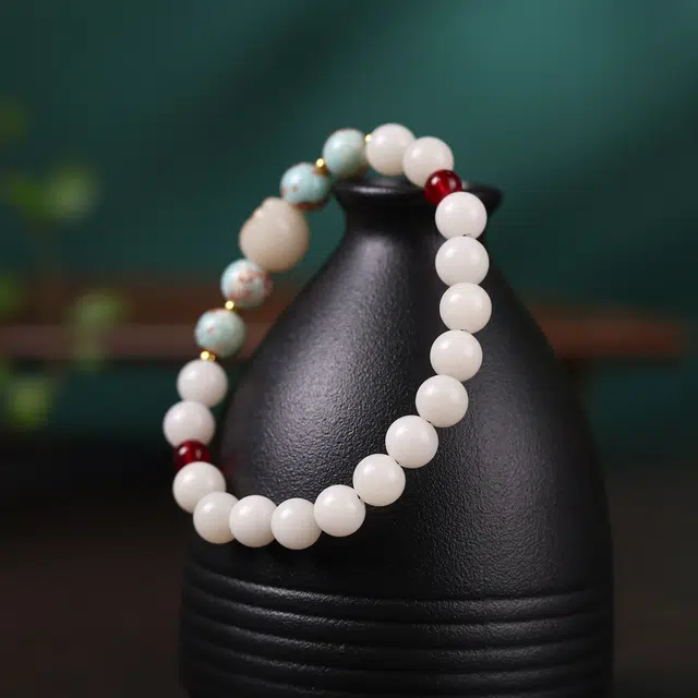 镯钰瑭 新中式国潮风有钱花招财纳福平安 盘玩文玩转运复古手饰 上岸诸事顺利#好运 菩提根 手串 男女同款情侣款
