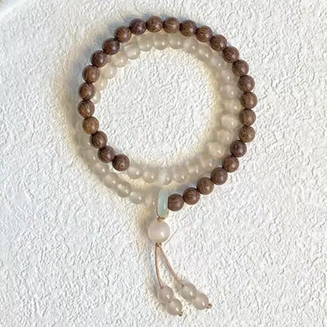 镯钰瑭 复古中式 精致设计小众 国风百搭#好运 鸡翅木 木作手串 男女同款情侣款