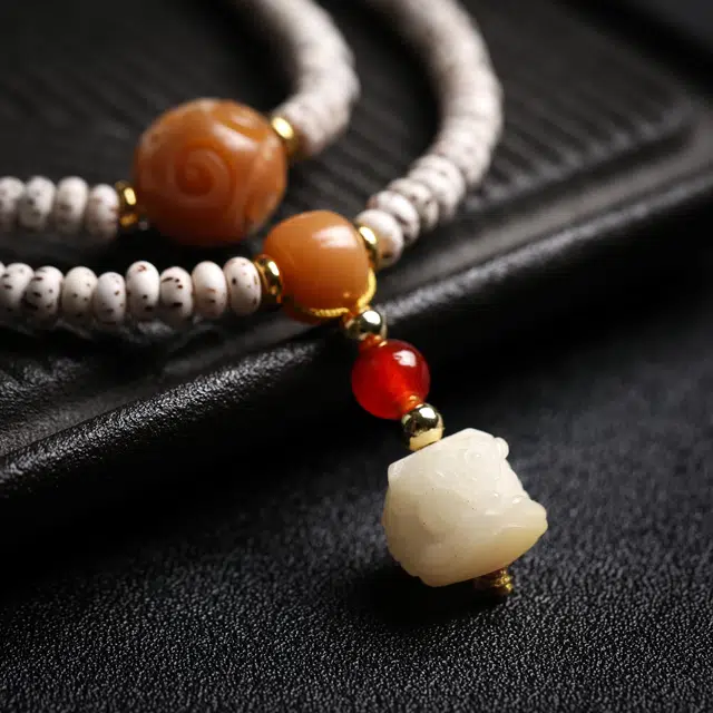 镯钰瑭 醒狮转运珠平安喜乐 文玩佛珠 串珠 复古国潮手饰 文艺简约风 招财纳福#好运 星月菩提 手串 男女同款情侣款