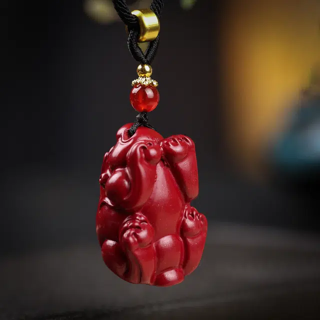 镯钰瑭 招财貔貅 新中式国潮复古民族风吉祥瑞兽纳福 聚财吸金 诸事顺意 日常通勤百搭高级感#好运 再造辰砂朱砂 项链 男女同款情侣款