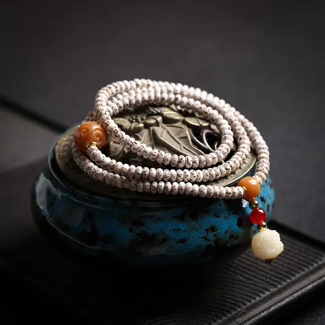 镯钰瑭 醒狮转运珠平安喜乐 文玩佛珠 串珠 复古国潮手饰 文艺简约风 招财纳福#好运 星月菩提 手串 男女同款情侣款
