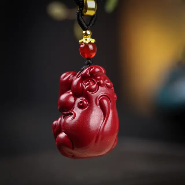镯钰瑭 招财貔貅 新中式国潮复古民族风吉祥瑞兽纳福 聚财吸金 诸事顺意 日常通勤百搭高级感#好运 再造辰砂朱砂 项链 男女同款情侣款