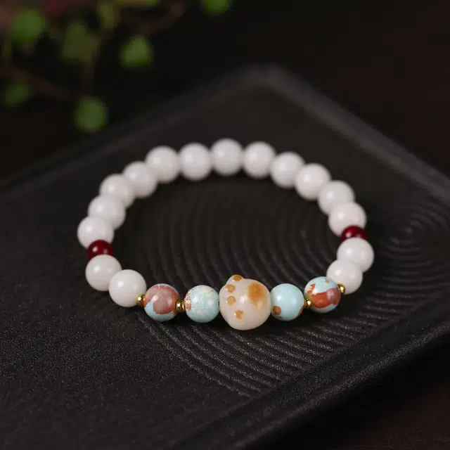 镯钰瑭 新中式国潮风有钱花招财纳福平安 盘玩文玩转运复古手饰 上岸诸事顺利#好运 菩提根 手串 男女同款情侣款