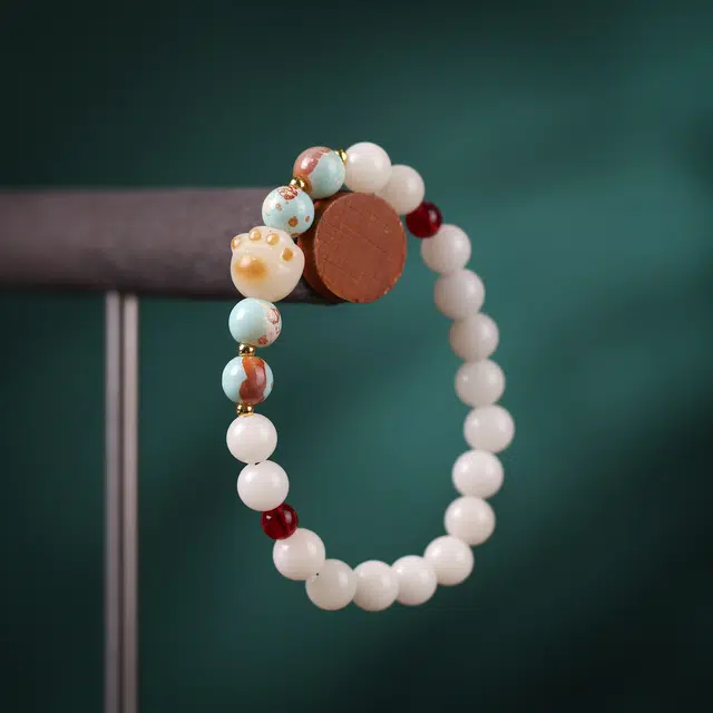 镯钰瑭 新中式国潮风有钱花招财纳福平安 盘玩文玩转运复古手饰 上岸诸事顺利#好运 菩提根 手串 男女同款情侣款