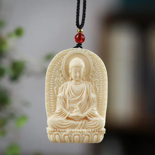镯钰瑭 国风顺利平安转运佛牌轻奢高级感文玩招财纳福 财源广进 节节高升复古文艺风#好运 象牙果 项链 男女同款情侣款