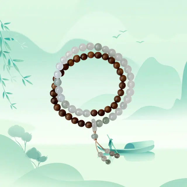 镯钰瑭 新中式国潮 小众简约设计感 日常通勤  百搭显白 穿搭#好运 鸡翅木 木作手串 男女同款情侣款