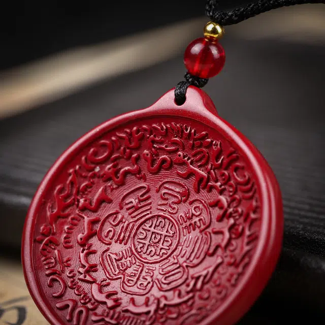 镯钰瑭 新中式 简约时尚 小众设计 招财纳福 旺事业/学业/爱情/本命年/财运 好运 再造辰砂朱砂 项链 男女同款情侣款