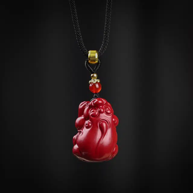 镯钰瑭 招财貔貅 新中式国潮复古民族风吉祥瑞兽纳福 聚财吸金 诸事顺意 日常通勤百搭高级感#好运 再造辰砂朱砂 项链 男女同款情侣款