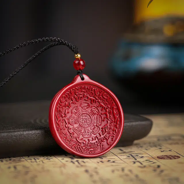镯钰瑭 新中式 简约时尚 小众设计 招财纳福 旺事业/学业/爱情/本命年/财运 好运 再造辰砂朱砂 项链 男女同款情侣款
