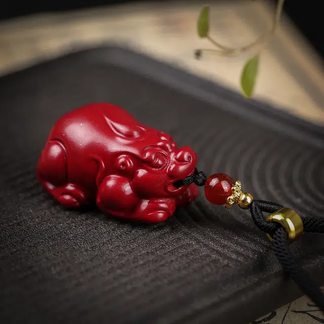 镯钰瑭 招财貔貅 新中式国潮复古民族风吉祥瑞兽纳福 聚财吸金 诸事顺意 日常通勤百搭高级感#好运 再造辰砂朱砂 项链 男女同款情侣款