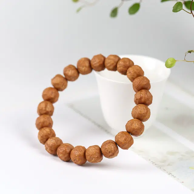 镯钰瑭 新中式国风国潮盘玩文玩绕指柔精致精品日常通勤小众复古文艺风汉服小清醒民族风平安#好运 猴头核桃 手串 男女同款情侣款