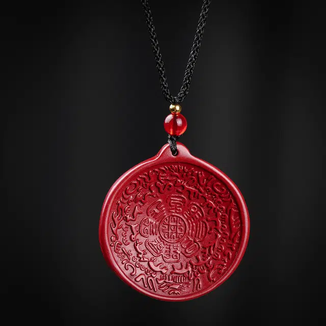 镯钰瑭 新中式 简约时尚 小众设计 招财纳福 旺事业/学业/爱情/本命年/财运 好运 再造辰砂朱砂 项链 男女同款情侣款