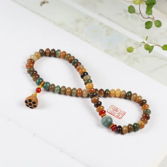 镯钰瑭 新中式复古 民族风轻奢 高级感 文玩盘玩佛珠招财纳福考试考研考公上岸转运珠#好运 菩提根 手串 男女同款情侣款