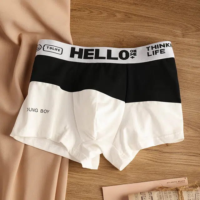 木清清 透气中腰运动无痕平角内裤 男款