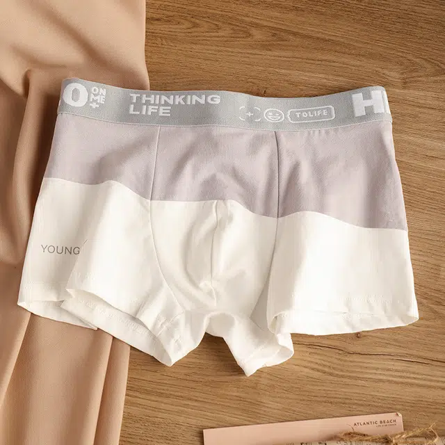 木清清 透气中腰运动无痕平角内裤 男款
