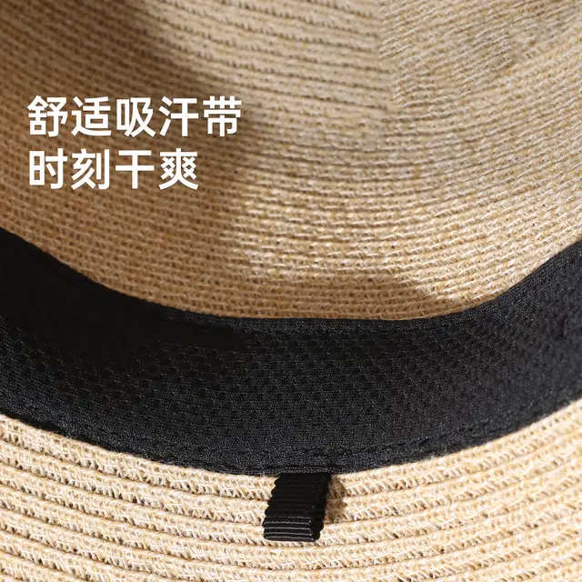 红豆 遮阳帽春夏户外防紫外线可折叠蝴蝶结太阳帽 聚酯纤维 防晒帽 女款
