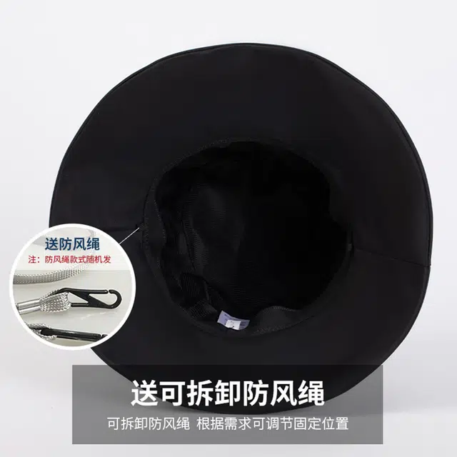 红豆 遮阳帽春夏户外防紫外线可折叠帽子印花蝴蝶结太阳帽 聚酯纤维 防晒帽 女款
