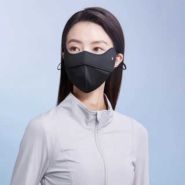 红豆 防紫外线脸基尼鱼骨支撑透气不闷 氨纶 防晒面罩 女款