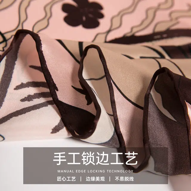 红豆 时尚轻盈柔软 经典设计 简约大方 桑蚕丝 丝巾 女款