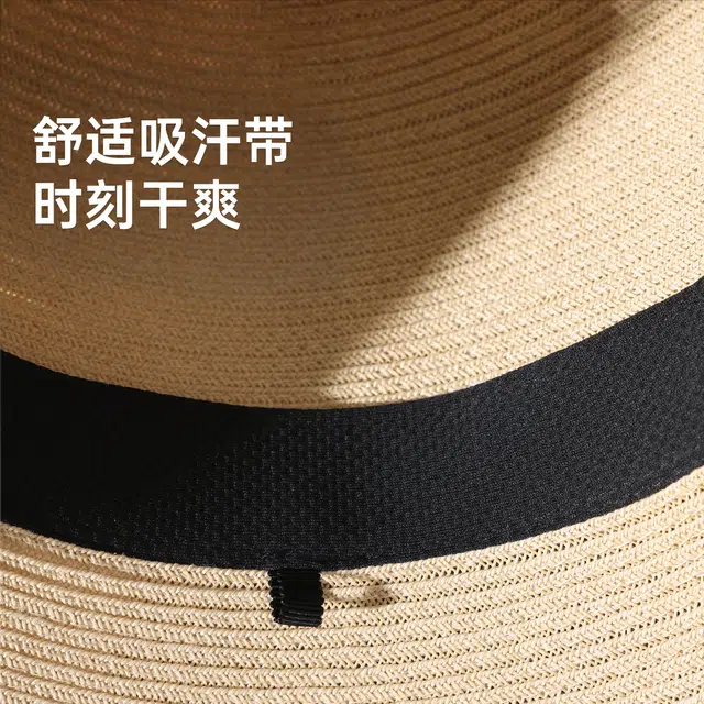 红豆 遮阳帽春夏户外防紫外线草帽可折叠帽子蝴蝶结太阳帽 聚酯纤维 防晒帽 女款