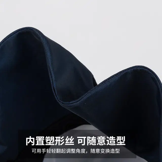 红豆 遮阳帽春夏户外防紫外线可折叠帽子印花蝴蝶结太阳帽 聚酯纤维 防晒帽 女款