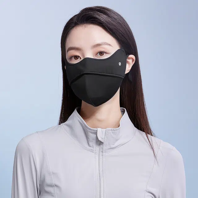 红豆 防紫外线脸基尼鱼骨支撑透气不闷 氨纶 防晒面罩 女款