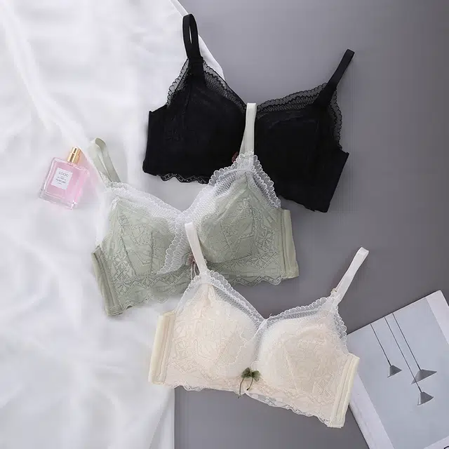 欧诗帛 蕾丝性感小胸聚拢无钢圈收副乳防下垂抹胸文胸 女款 组合装