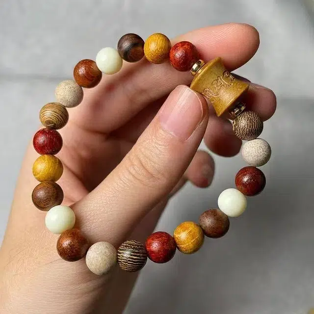 唐述 【多宝多福 节节高升】国风复古新中式转运珠佛珠盘玩 檀木 手串 男女同款情侣款