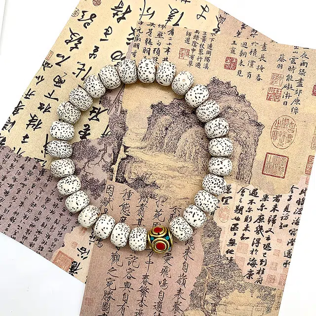 唐述 【霉运退散】新中式复古小众民族风素圈转运佛珠文玩八方来财好运 星月菩提 手串 男女同款情侣款