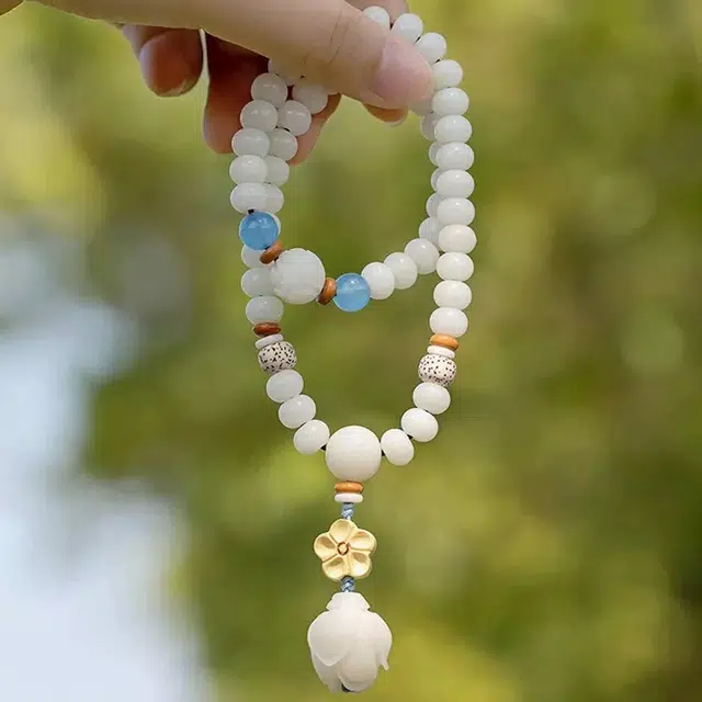 唐述 【好运莲莲】雕刻莲花转运新中式国风复古禅意转运珠招财纳福诸事皆顺上岸好运 白玉菩提 手串 男女同款情侣款