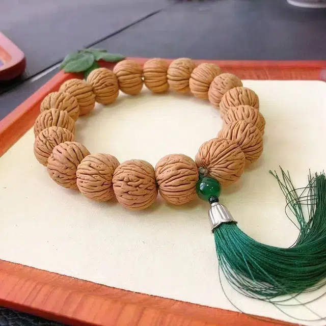 唐述 新籽新出树皮纹国潮新中式本命年招财转运逢考必过上岸好运 桃核 手串 男女同款情侣款