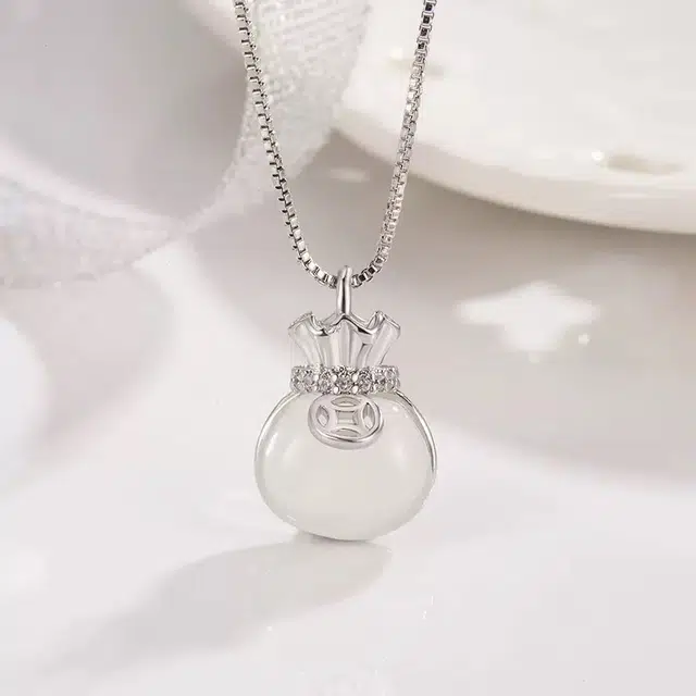 唐述 【铜钱福袋】招财纳福平安吉祥#好运 菩提子/菩提籽 项链 女款