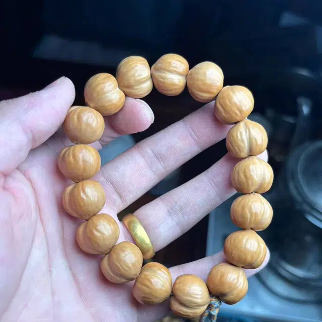 唐述 招财招桃花一见钟情新中式时尚转运文玩盘串佛珠甜蜜爱恋好运 猴头核桃 手串 男女同款情侣款