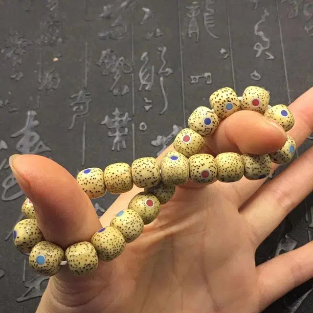 唐述 新中式转运国潮高级感招财转运平安纳福好运转运平口桶珠镶嵌多宝鸡油黄佛珠 星月菩提 手串 男女同款情侣款