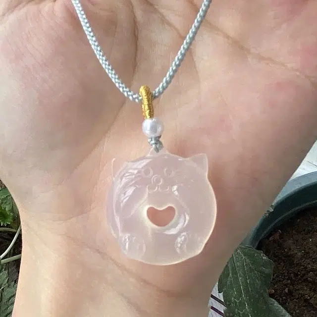唐述 可爱龙猫卡通转运小巧个性小众日常萌趣可爱好运 玉髓 项链 男女同款情侣款