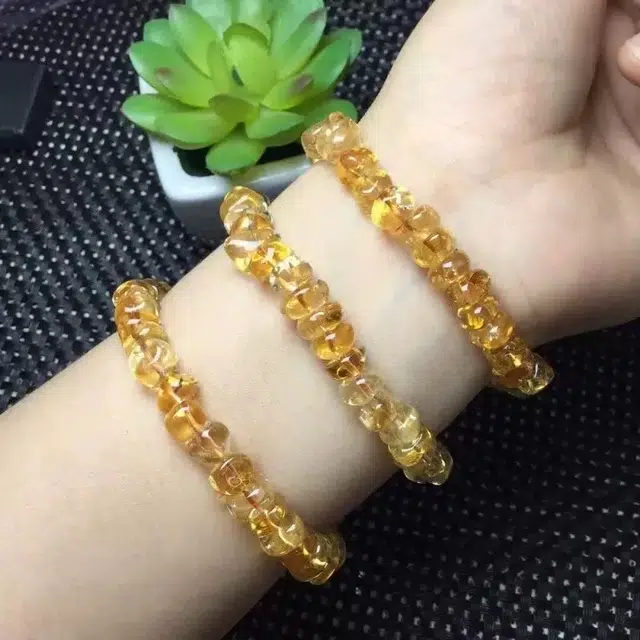 唐述 【暴富发财】吸金神器助你狂揽八招财转运新中式小众碎石设计财源滚滚有钱花好运方财气合成/人造 黄水晶 手串 女款