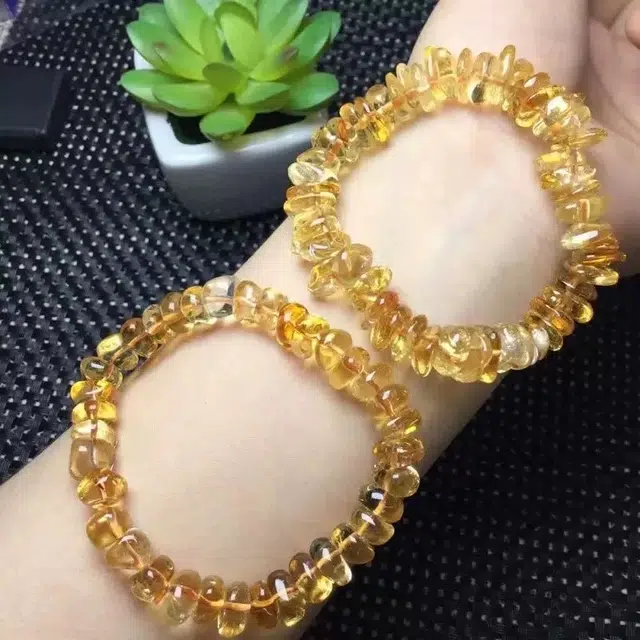 唐述 【暴富发财】吸金神器助你狂揽八招财转运新中式小众碎石设计财源滚滚有钱花好运方财气合成/人造 黄水晶 手串 女款